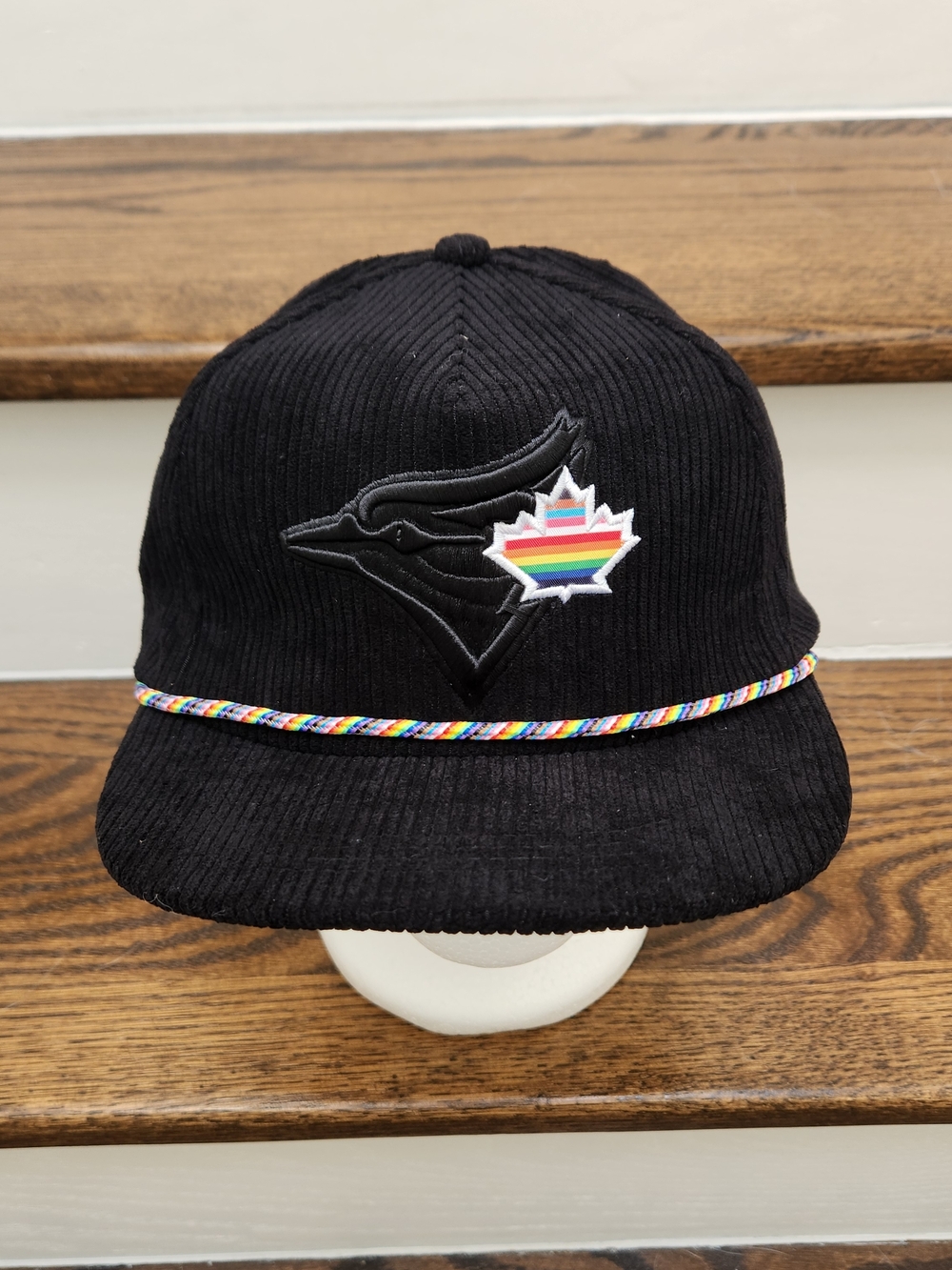 Blue Jays Black Corduroy Pride Baseball Hat